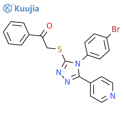 <br>2-((4-(4-Bromophenyl)-5-(pyridin-4-yl)-4H-1,2,4-triazol-3-yl)thio)-1-phenyl ethanone structure