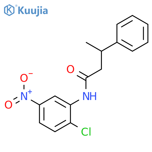 N-(2-chloro-5-nitrophenyl)-3-phenylbutanamide structure