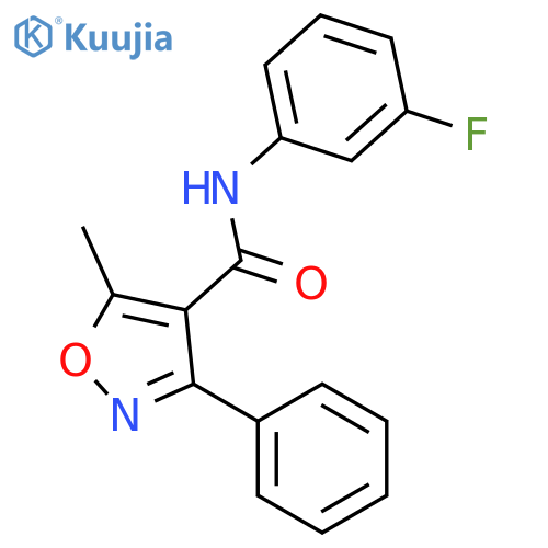 N-(3-fluorophenyl)-5-methyl-3-phenyl-1,2-oxazole-4-carboxamide structure