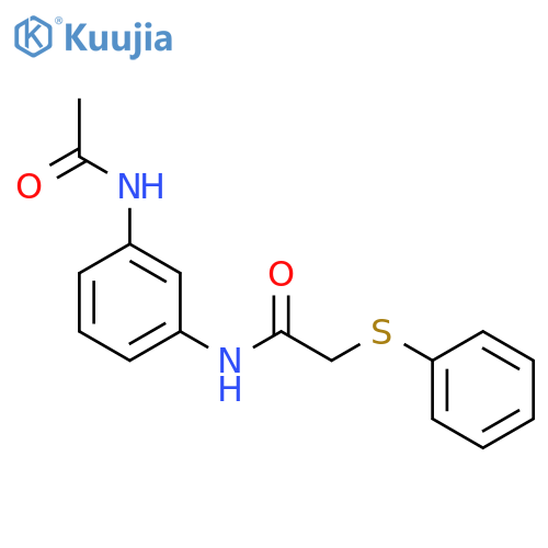 N-[3-(acetylamino)phenyl]-2-(phenylsulfanyl)acetamide structure