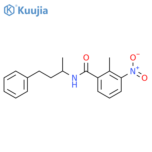 2-methyl-3-nitro-N-(4-phenylbutan-2-yl)benzamide structure