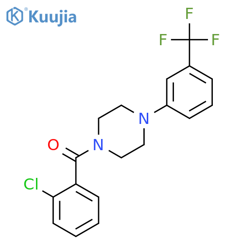 1-(2-chlorobenzoyl)-4-[3-(trifluoromethyl)phenyl]piperazine structure