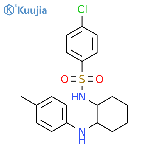 4-chloro-N-{2-[(4-methylphenyl)amino]cyclohexyl}benzene-1-sulfonamide structure