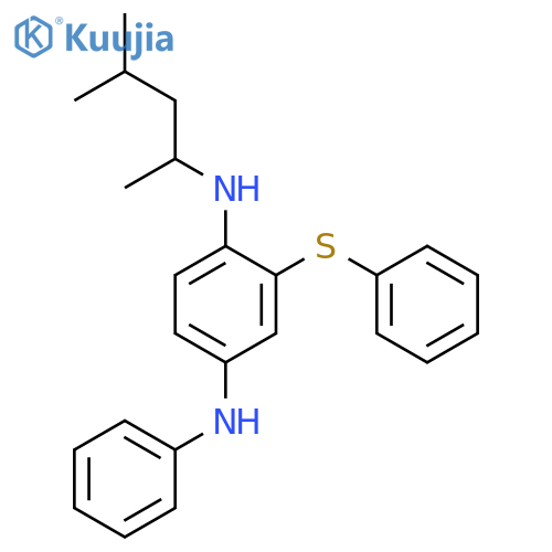 1,4-Benzenediamine, N1-(1,3-dimethylbutyl)-N4-phenyl-2-(phenylthio)- structure