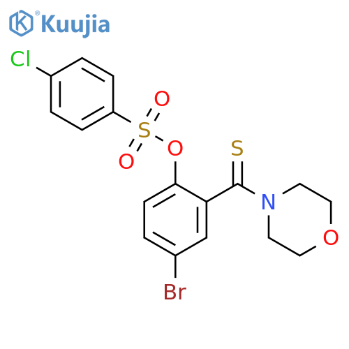 <br>4-Chloro-benzenesulfonic acid 4-bromo-2-(morpholine-4-carbothioyl)-phenyl e ster structure