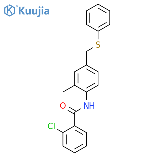 Benzamide, 2-chloro-N-[2-methyl-4-[(phenylthio)methyl]phenyl]- structure