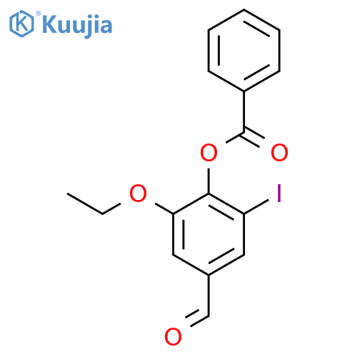2-Ethoxy-4-formyl-6-iodophenyl benzoate structure