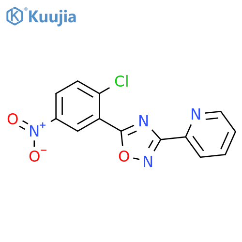 PYRIDINE, 2-[5-(2-CHLORO-5-NITROPHENYL)-1,2,4-OXADIAZOL-3-YL]- structure