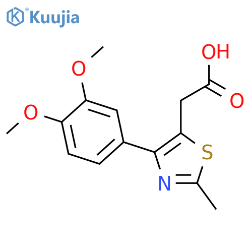 [4-(3,4-Dimethoxy-phenyl)-2-methyl-thiazol-5-yl]-acetic acid structure
