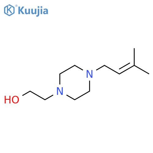 4-(3-methyl-2-buten-1-yl)-1-Piperazineethanol structure