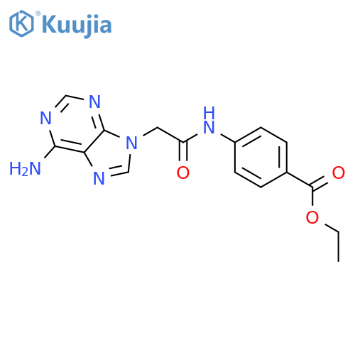ethyl 4-{[(6-amino-9H-purin-9-yl)acetyl]amino}benzoate structure