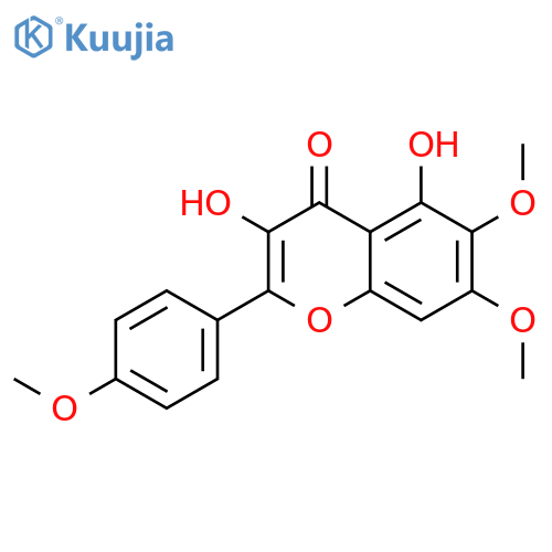 3,5-dihydroxy-6,7-dimethoxy-2-(4-methoxy-phenyl)-chromen-4-one structure