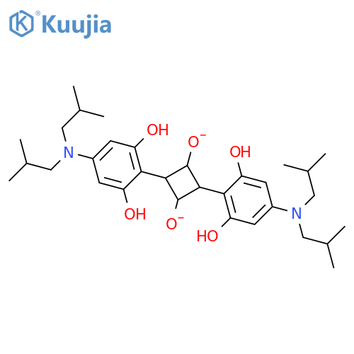 2,4-Bis(4-(diisobutylamino)-2,6-dihydroxyphenyl)cyclobutane-1,3-bis(olate) structure