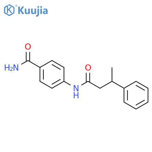 4-[(3-phenylbutanoyl)amino]benzamide structure
