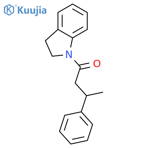 1-(2,3-dihydro-1H-indol-1-yl)-3-phenylbutan-1-one structure