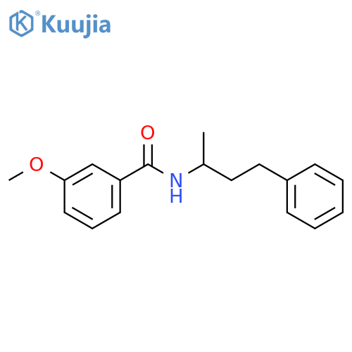3-methoxy-N-(1-methyl-3-phenylpropyl)benzamide structure