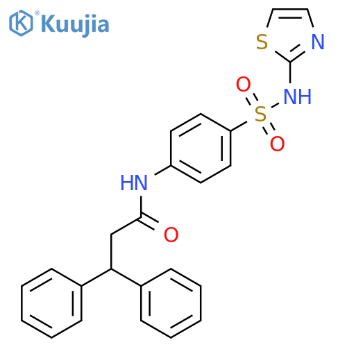 3,3-Diphenyl-N-[4-(thiazol-2-ylsulfamoyl)-phenyl]-propionamide structure