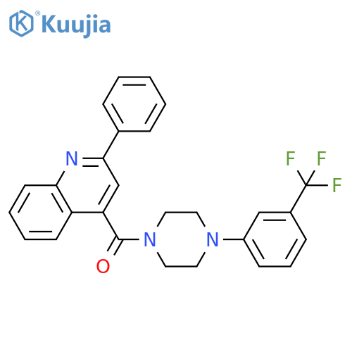<br>(2-Phenyl-quinolin-4-yl)-[4-(3-trifluoromethyl-phenyl)-piperazin-1-yl]-meth anone structure