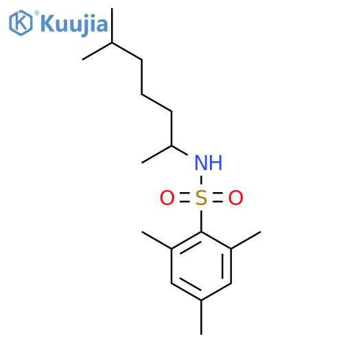 N-(1,5-dimethylhexyl)-2,4,6-trimethylbenzenesulfonamide structure