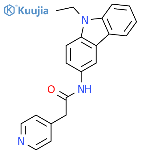 4-PYRIDINEACETAMIDE, N-(9-ETHYL-9H-CARBAZOL-3-YL)- structure