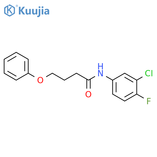 N-(3-chloro-4-fluorophenyl)-4-phenoxybutanamide structure