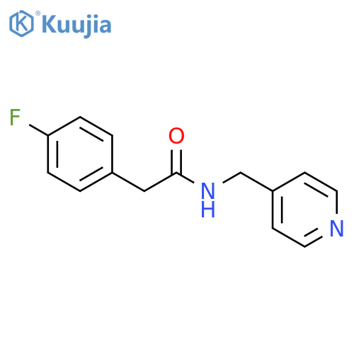 2-(4-fluorophenyl)-N-(4-pyridinylmethyl)acetamide structure