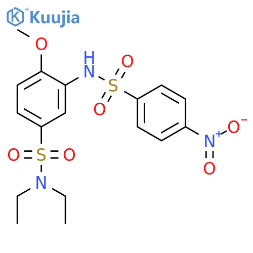 N,N-Diethyl-4-methoxy-3-(4-nitro-benzenesulfonylamino)-benzenesulfonamide structure