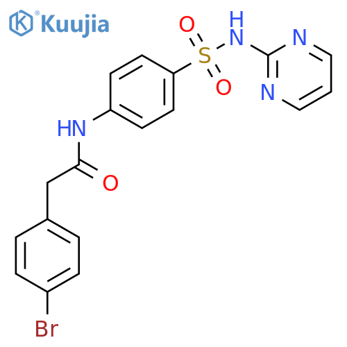 2-(4-bromophenyl)-N-[4-(pyrimidin-2-ylsulfamoyl)phenyl]acetamide structure