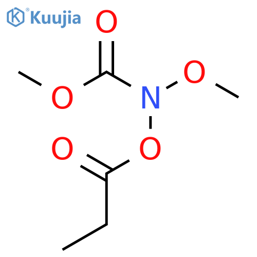 Carbamic acid, methoxy(1-oxopropoxy)-, methyl ester structure