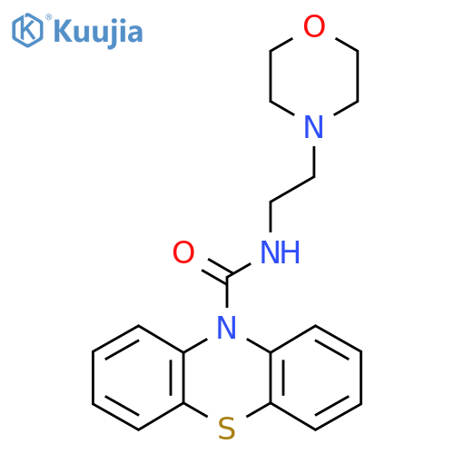 N-[2-(morpholin-4-yl)ethyl]-10H-phenothiazine-10-carboxamide structure