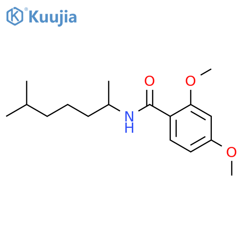 2,4-dimethoxy-N-(6-methylheptan-2-yl)benzamide structure