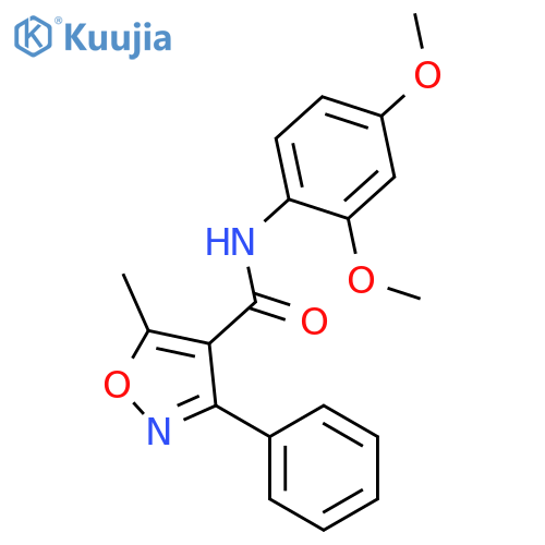 N-(2,4-dimethoxyphenyl)-5-methyl-3-phenyl-1,2-oxazole-4-carboxamide structure
