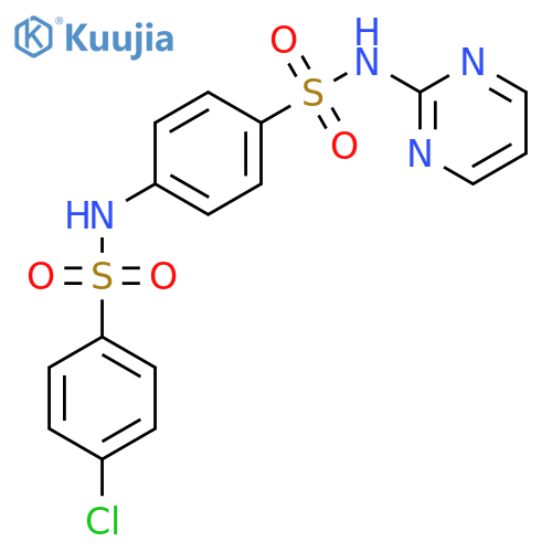 4-chloro-N-[4-(pyrimidin-2-ylsulfamoyl)phenyl]benzenesulfonamide structure