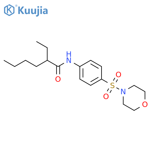 2-Ethyl-hexanoic acid [4-(morpholine-4-sulfonyl)-phenyl]-amide structure