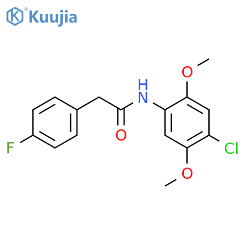 N-(4-chloro-2,5-dimethoxyphenyl)-2-(4-fluorophenyl)acetamide structure
