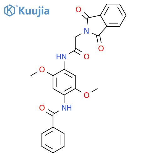<br>N-(4-{[(1,3-dioxo-1,3-dihydro-2H-isoindol-2-yl)acetyl]amino}-2,5-dimethoxyp henyl)benzamide structure
