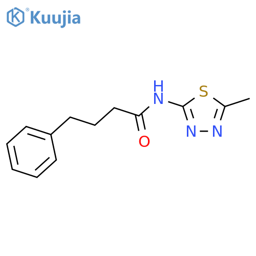 N-(5-methyl-1,3,4-thiadiazol-2-yl)-4-phenylbutanamide structure