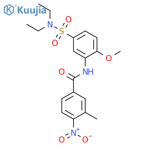 N-(5-Diethylsulfamoyl-2-methoxy-phenyl)-3-methyl-4-nitro-benzamide structure