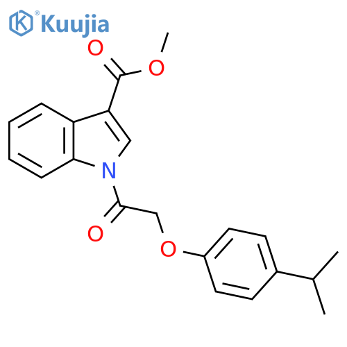 Methyl 1-[(4-isopropylphenoxy)acetyl]-1H-indole-3-carboxylate structure
