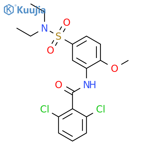 2,6-dichloro-N-[5-(diethylsulfamoyl)-2-methoxyphenyl]benzamide structure