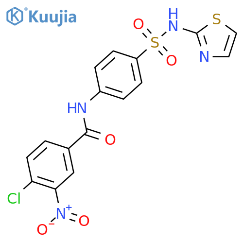 4-chloro-3-nitro-N-[4-(1,3-thiazol-2-ylsulfamoyl)phenyl]benzamide structure