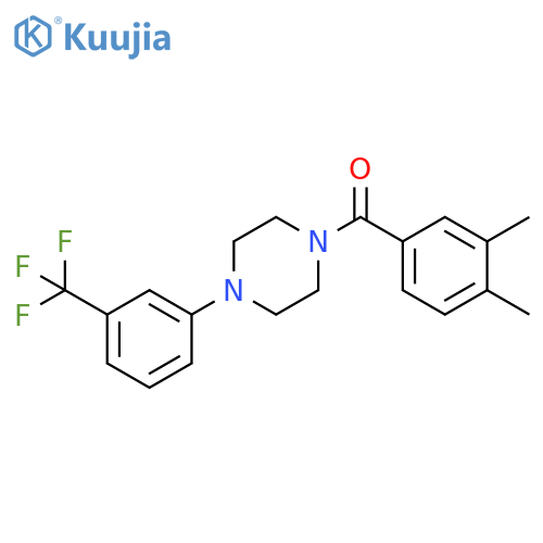 (3,4-dimethylphenyl){4-[3-(trifluoromethyl)phenyl]piperazin-1-yl}methanone structure