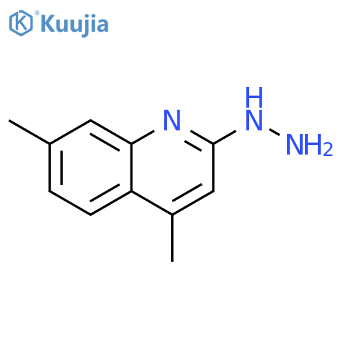 Quinoline,2-hydrazinyl-4,7-dimethyl- structure