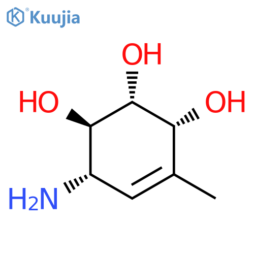 4-Cyclohexene-1,2,3-triol,6-amino-4-methyl-, (1R,2R,3R,6S)-rel- structure