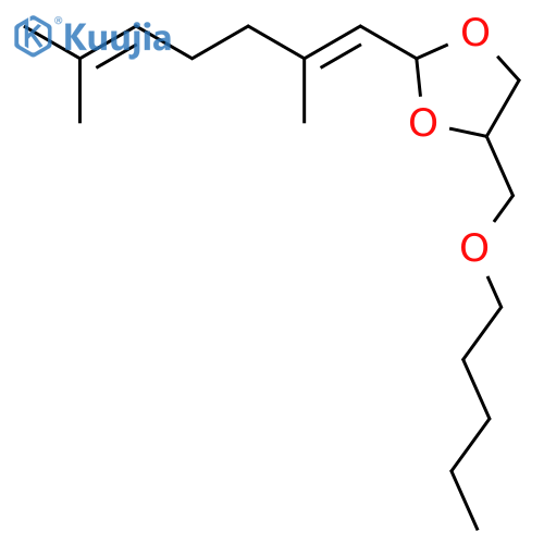 1,3-Dioxolane, 2-(2,6-dimethyl-1,5-heptadienyl)-4-[(pentyloxy)methyl]- structure