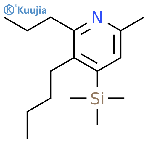 Pyridine, 3-butyl-6-methyl-2-propyl-4-(trimethylsilyl)- structure