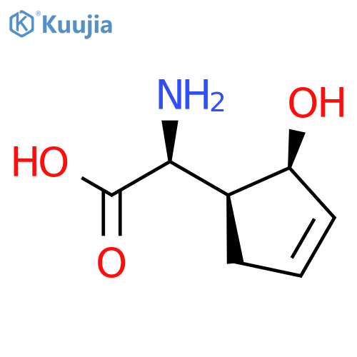 3-Cyclopentene-1-aceticacid, a-amino-2-hydroxy-, (aS,1S,2S)- structure