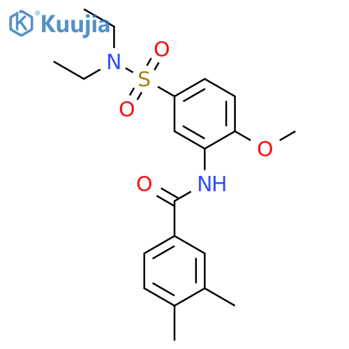 N-(5-Diethylsulfamoyl-2-methoxy-phenyl)-3,4-dimethyl-benzamide structure