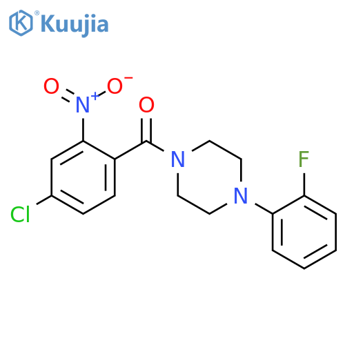 (4-chloro-2-nitrophenyl)[4-(2-fluorophenyl)piperazin-1-yl]methanone structure