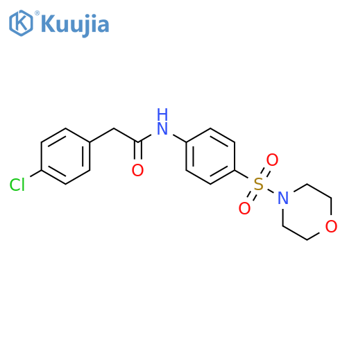 2-(4-chlorophenyl)-N-[4-(4-morpholinylsulfonyl)phenyl]acetamide structure